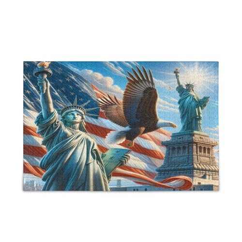 USA-Flagge und Symbole für Erwachsene, Holzpuzzle für Erwachsene, 500 Teile, Puzzle für Familie, 50 x 37 cm USA-Flagge und Symbole für Erwachsene, Holzpuzzle für Erwachsene, 500 Teile, Puzzle für Familie, 50 x 37 cm von RPLIFE