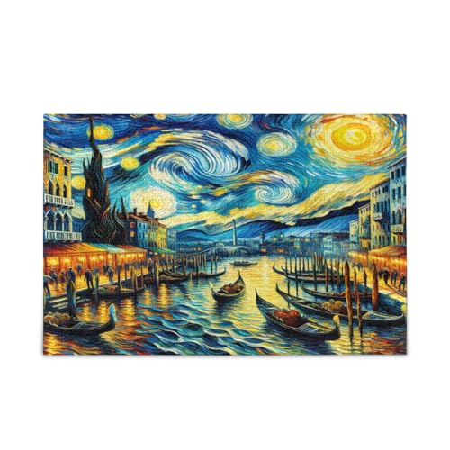 Venedig Sternenhimmel Holz Puzzle Lustige Puzzles 500 Teile Puzzle für Familie 20,5 × 14,22,9 cm Venedig Sternenhimmel Holz Puzzle Lustige Puzzles 500 Teile Puzzle für Familie 20,5 × 14,22,9 cm von RPLIFE