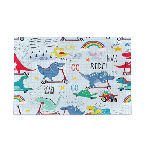 Verspielte Dinosaurier-Puzzles, Holzpuzzles für Erwachsene, 1000 Teile, Puzzle für Familie, 74 x 70 cm Verspielte Dinosaurier-Puzzles, Holzpuzzles für Erwachsene, 1000 Teile, Puzzle für Familie, 74 x 70 cm von RPLIFE