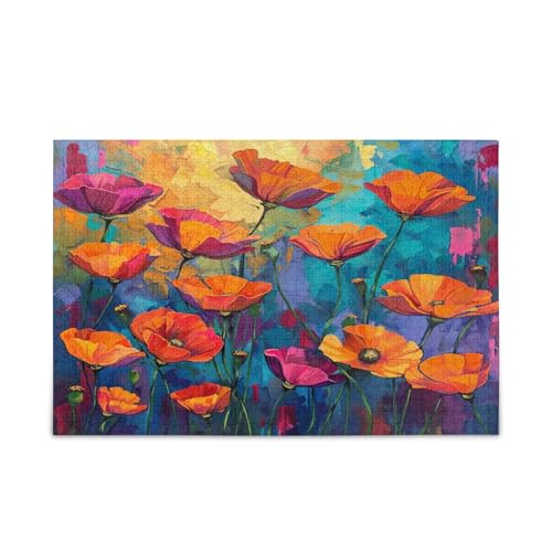 Vibrant California Poppies Holz-Puzzle, 500 Teile, Erwachsene, 50 x 37 cm Vibrant California Poppies Holz-Puzzle, 500 Teile, Erwachsene, 50 x 37 cm von RPLIFE