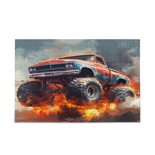 Vibrant Classic Monstertruck Holzpuzzle für Erwachsene, 500 Teile, Puzzle für Familie, 500 x 37 cm Vibrant Classic Monstertruck Holzpuzzle für Erwachsene, 500 Teile, Puzzle für Familie, 500 x 37 cm von RPLIFE