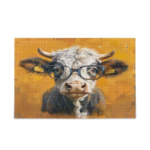 Vintage Highland Cow Orange Wooden Jigsaw Puzzles Unique Puzzles 1000 Pieces Puzzle for Adult 29.5×19.17.8 cm Vintage Highland Cow Orange Wooden Jigsaw Puzzles Unique Puzzles 1000 Pieces Puzzle for Adult 29.5×19.17.8 cm von RPLIFE
