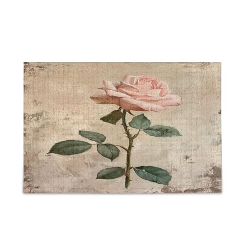 Vintage Ölgemälde Rosa Rose Holz Puzzle Einzigartige Puzzles 500 Teile Puzzle für Erwachsene 20,5 × 14,22,9 cm Vintage Ölgemälde Rosa Rose Holz Puzzle Einzigartige Puzzles 500 Teile Puzzle für Erwachsene 20,5 × 14,22,9 cm von RPLIFE