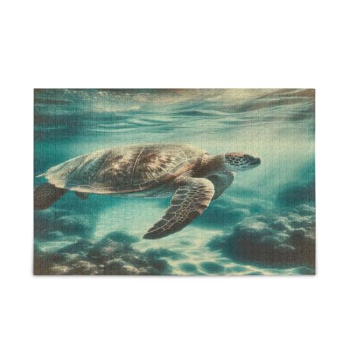 Vintage Ozean Meeresschildkröte Puzzle Einzigartiges Puzzle 500 Teile Puzzle für Erwachsene 20,5 × 14,22,9 cm Vintage Ozean Meeresschildkröte Puzzle Einzigartiges Puzzle 500 Teile Puzzle für Erwachsene 20,5 × 14,22,9 cm von RPLIFE
