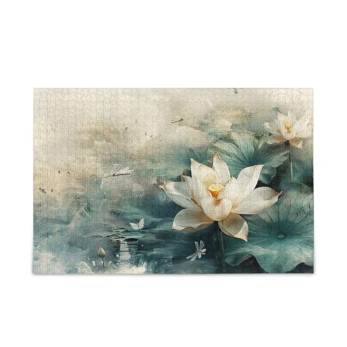 Vintage White Flower Libelle Adult Jigsaw Puzzles Funny Puzzles 1000 Pieces Puzzle for Family 29.5×19.17.8 cm Vintage White Flower Libelle Adult Jigsaw Puzzles Funny Puzzles 1000 Pieces Puzzle for Family 29.5×19.17.8 cm von RPLIFE