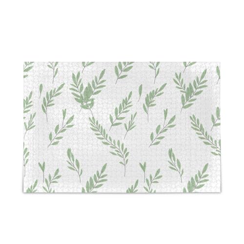 Weiche grüne Blätter, weiße Holzpuzzles, einzigartige Puzzles, 1000 Teile, Puzzle für Erwachsene, 74 x 70 cm Weiche grüne Blätter, weiße Holzpuzzles, einzigartige Puzzles, 1000 Teile, Puzzle für Erwachsene, 74 x 70 cm von RPLIFE