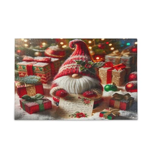 Weihnachtspuzzle, niedlicher Zwerg, Rot, für Erwachsene, 1000 Teile, für Erwachsene, 74 x 70 cm Weihnachtspuzzle, niedlicher Zwerg, Rot, für Erwachsene, 1000 Teile, für Erwachsene, 74 x 70 cm von RPLIFE