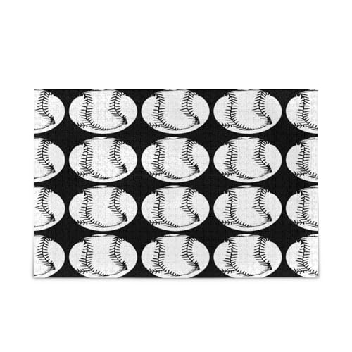 Weißer Baseball-Puzzle, Schwarz, 1000 Teile, 74 x 50 cm Weißer Baseball-Puzzle, Schwarz, 1000 Teile, 74 x 50 cm von RPLIFE