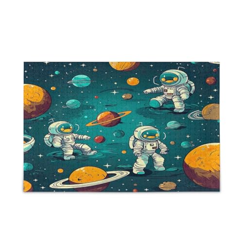 Weltraum Themed with Some Astronauts Puzzles for Adults 500, Wood Puzzles Adult, Puzzles for Family von RPLIFE