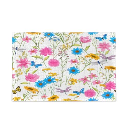 Wildblumen-Holzpuzzles, 500 Teile, 50 x 37 cm Wildblumen-Holzpuzzles, 500 Teile, 50 x 37 cm von RPLIFE