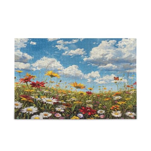 Wildblumen unter blauem Himmel Holzpuzzle Puzzle 1000 Teile Einzigartige Puzzles Puzzles für Familie Wildblumen unter blauem Himmel Holzpuzzle Puzzle 1000 Teile Einzigartige Puzzles Puzzles für Familie von RPLIFE