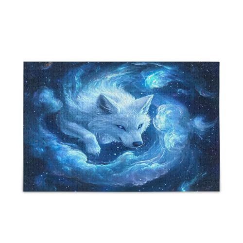 Wolf Blue Silver Cloud Erwachsenen-Puzzle, hübsches Puzzle, 500 Teile, Puzzle für Familie, 50 x 37 cm Wolf Blue Silver Cloud Erwachsenen-Puzzle, hübsches Puzzle, 500 Teile, Puzzle für Familie, 50 x 37 cm von RPLIFE
