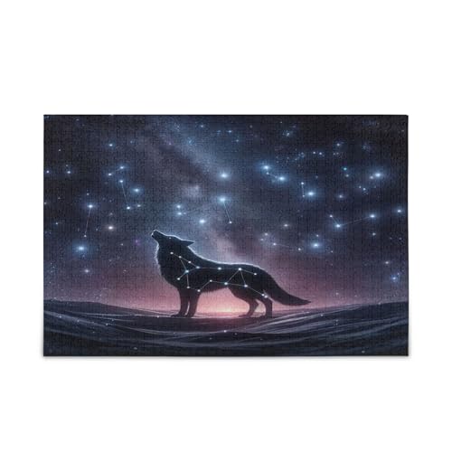 Wolf Sternzeichen Sternbild Holzpuzzle Familienpuzzles 500 Teile 50,5 × 37,8 cm Wolf Sternzeichen Sternbild Holzpuzzle Familienpuzzles 500 Teile 50,5 × 37,8 cm von RPLIFE