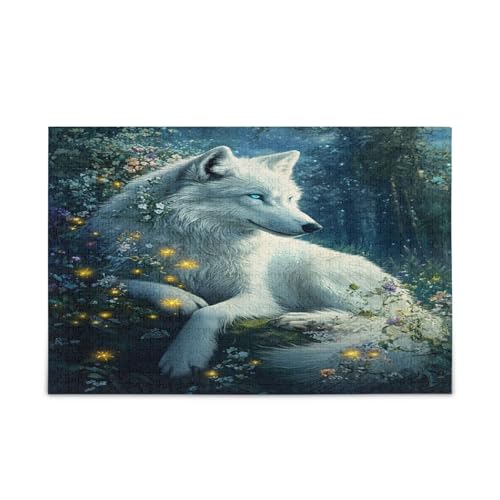 Wolfsdruck-Puzzles für Familie, 1000 Teile, 29,5 × 19,78 cm von RPLIFE