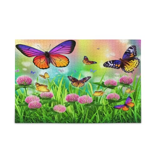 Zarte Schmetterlinge, weiche Farben, Holzpuzzle für Erwachsene, 1000 Teile, Puzzle für Familie, 74 x 50 cm Zarte Schmetterlinge, weiche Farben, Holzpuzzle für Erwachsene, 1000 Teile, Puzzle für Familie, 74 x 50 cm von RPLIFE
