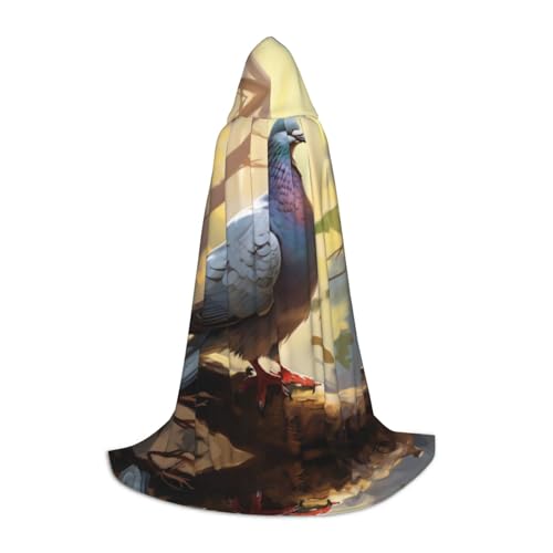 EIN schwarzer umhang! Einen Delphin Spielen Halloween Kapuzenumhang - Zauberer Tunika Kapuzenrobe Halloween Umhang Cosplay Kostüme(Pigeon,M) von RPXHZLKTM