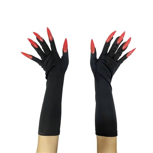 EIN schwarzer umhang! Vampir-Hexen-Netzumhang mit Kapuze – & weißer durchsichtiger Umhang for Halloween, Gothic-Karnevalsparty-Kostüm for Männer und Frauen(Gloves 001) von RPXHZLKTM