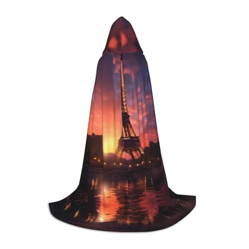 EIN schwarzer umhang! Vulkanausbrüche Halloween Kapuzenumhang - Zauberer-Tunika Kapuzenrobe Halloween-Umhang Cosplay-Kostüme(Tower Under Night,S) von RPXHZLKTM