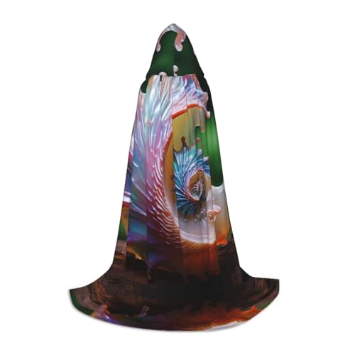 EIN schwarzer umhang! Weltraumlandschaft Halloween Kapuzenumhang - Zauberertunika Kapuzenrobe Halloweenumhang Cosplay Kostüme(Small Snail,L) von RPXHZLKTM