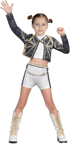 RPixc Beliebte Dämon Rumi Zoey Kinder Rollenspiel Popsängerin Rumi Zoey Idol Bühne Rollenspiel Dämon Halloween Mädchen (black1, 130) von RPixc