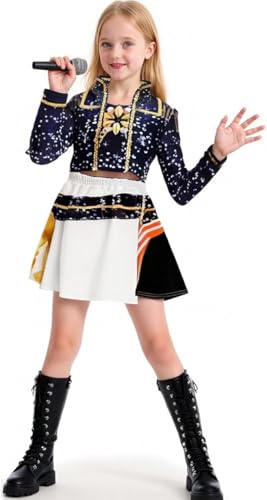 RPixc Beliebte Dämon Rumi Zoey Kinder Rollenspiel Popsängerin Rumi Zoey Idol Bühne Rollenspiel Dämon Halloween Mädchen (black2, 150) von RPixc