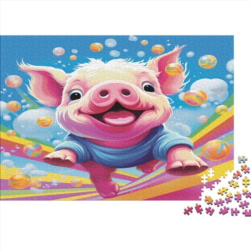 Cute Schweingy Puzzle 1000 Teile, Erwachsene, Klassische Puzzle, Impossible Puzzle,Geschicklichkeitsspiel Für Die Ganze Familie Erwachsenenpuzzle Ab 14 Jahren Puzzel 1000pcs (75x50cm) von RQATHDUUD