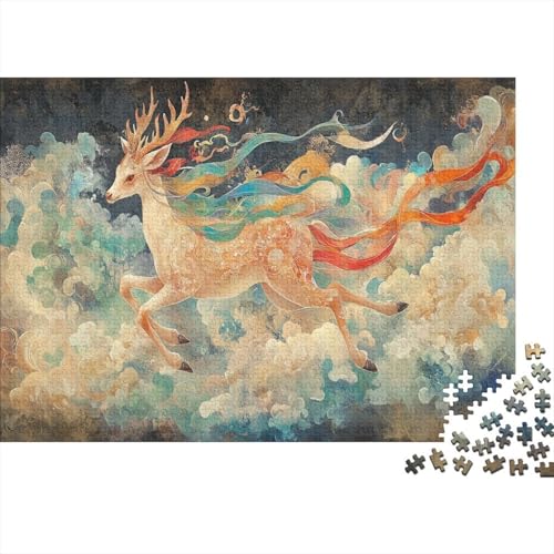 Hirschgott Puzzle 1000 Teile,Puzzlespiel Für Erwachsene,Impossible Puzzle,Puzzle Geschicklichkeitsspiel Für Die Ganze Familie, Geschenke Für Männer/Frauen Erwachsenen Puzzel 1000pcs (75x50cm) von RQATHDUUD