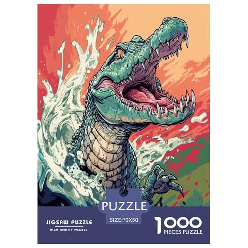 Krokodil Puzzle 1000 Teile Schwer Puzzle Spielzeug Lernspiel Impossible Herausforderungsspielzeug Für Erwachsene Und Kinder Ab 14 Jahren 70x50cm/1000pcs Krokodil Puzzle 1000 Teile Schwer Puzzle Spielzeug Lernspiel Impossible Herausforderungsspielzeug Für Erwachsene Und Kinder Ab 14 Jahren 70x50cm/1000pcs von RQATHDUUD