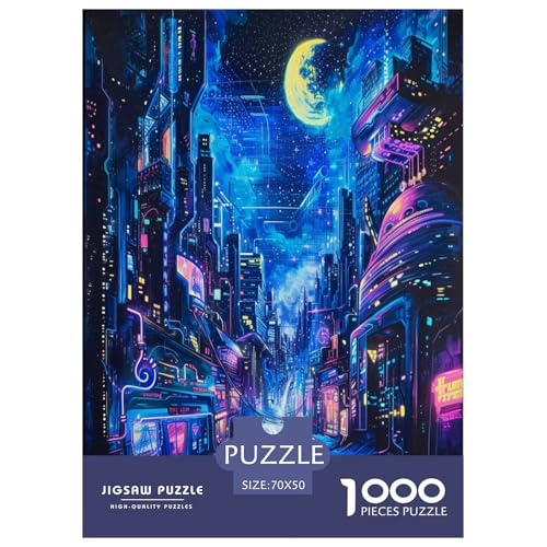 Nachtblick Puzzle 1000 Teile Schwer Puzzle Spielzeug Lernspiel Impossible Herausforderung Spielzeug Für Erwachsene Und Kinder Ab 14 Jahren 70x50cm/1000pcs von RQATHDUUD