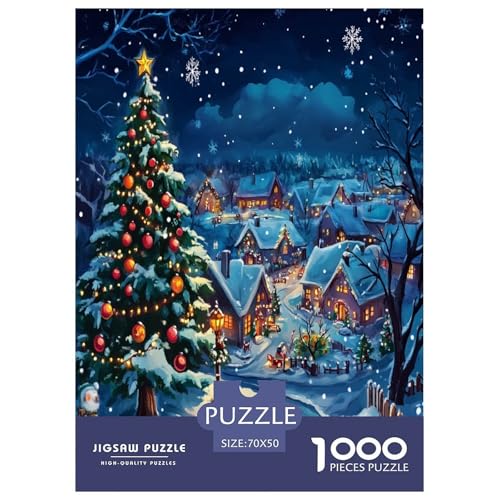 Weihnachtsbaum Puzzle 1000 Teile Schwer Puzzle Spielzeug Pädagogisches Spiel Impossible Herausforderungsspielzeug Für Erwachsene Und Kinder Ab 14 Jahren 70x50cm/1000pcs von RQATHDUUD