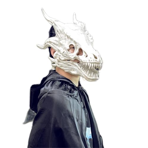 Dinosaurier-Maske mit beweglichem Kiefer-Dekor, Tyrannosaurus-Rex-Maske, beweglicher Drache, Cosplay-Maske für Party, Geburtstag, Halloween von RRANYF