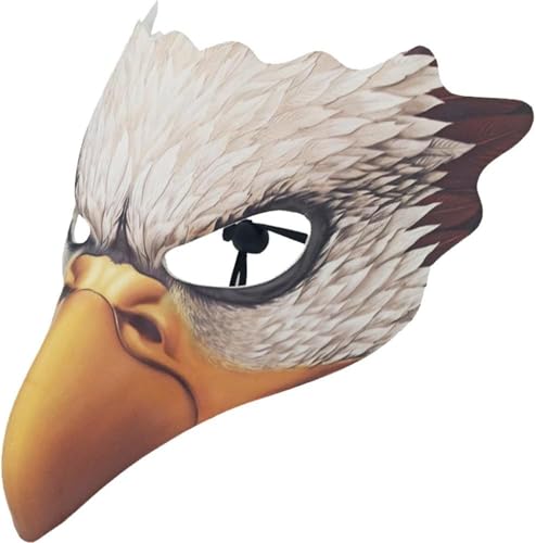 RRMMAN Kreative Tierschnabel Krähe Maske Karneval Maskerade Maske Dekorieren Halloween Kostüm Geburtstag Lustige Halbgesichtsmaske Verkleidung Party Halloween 3D Vögel Rollenspiel Heimdekoration (A) von RRMMAN