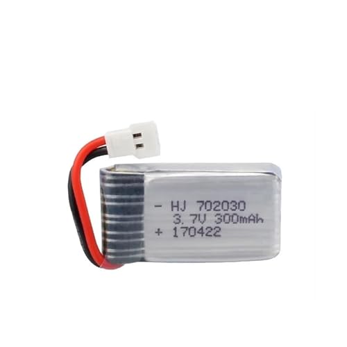 RRYUIOO 3,7 V 300 MAh Lipo-Drohnenbatterie, Kompatibel Mit Syma, X11 E55 Fq777 Fq17w F180 Fy530 U816 U816a U830 H107 S39-1 Hd-1306, RC-Drohnen-UAV-Batterie(1pcs) von RRYUIOO