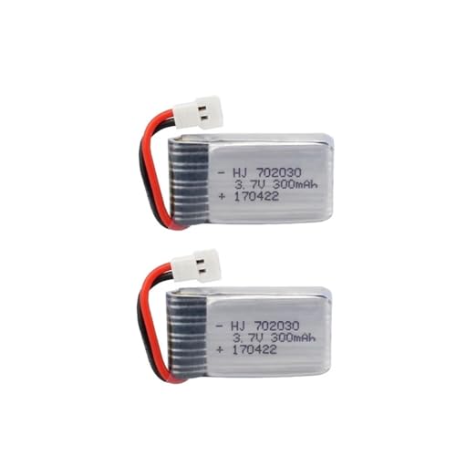 RRYUIOO 3,7 V 300 MAh Lipo-Drohnenbatterie, Kompatibel Mit Syma, X11 E55 Fq777 Fq17w F180 Fy530 U816 U816a U830 H107 S39-1 Hd-1306, RC-Drohnen-UAV-Batterie(2pcs) von RRYUIOO