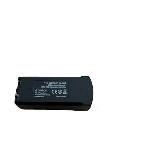 RRYUIOO Drohnenakku 7,4 V 3000 MAh RC Quadcopter 3,7 V 2000 MAh, Kompatibel for V168 GPS V168 Pro Max, Drohnen-Ersatzakku-Teilezubehör(V168 GPS 3000mAh 3B) von RRYUIOO