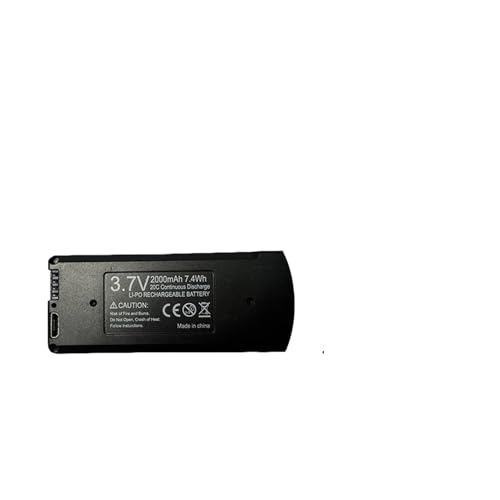 RRYUIOO Drohnenakku 7,4 V 3000 MAh RC Quadcopter 3,7 V 2000 MAh, Kompatibel for V168 GPS V168 Pro Max, Drohnen-Ersatzakku-Teilezubehör(V168 NOGPS 2KmAh 4B) von RRYUIOO