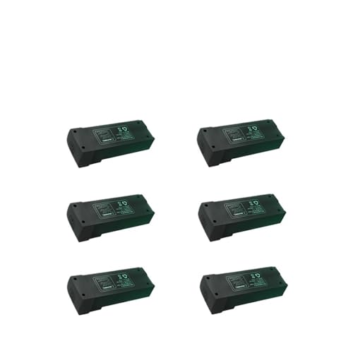 RRYUIOO Z908 Pro Batterie 3,7 V 2000 MAh for Z908 PRO Drone Batterie Z908 Propeller Drone Quadcopter Ersatz Zubehör(Z908 Black BatteryX6) von RRYUIOO