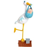 Storchenfigur mit Baby, Polyresin, 17,5cm hoch Storchenfigur mit Baby, Polyresin, 17,5cm hoch von RS-Segelken