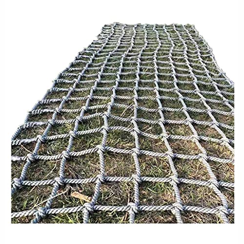 RSFUUIE Kletternetz Kinder Outdoor im Freien, Körperliches Training, Slackline Set(1X1m/3.3X3.3ft) von RSFUUIE