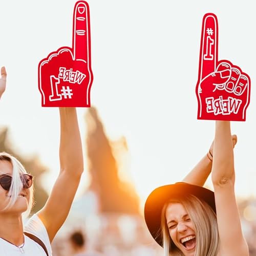 Riesige Schaumstoff-Hände, Gladiatoren, 2 Stück, Schaumstoff-Finger-Zeiger, Gladiatoren für Sport-Fans, inspirierendes Jubeln, rote riesige Schaumstoff-Hand für Sportveranstaltungen, Jubeln Riesige Schaumstoff-Hände, Gladiatoren, 2 Stück, Schaumstoff-Finger-Zeiger, Gladiatoren für Sport-Fans, inspirierendes Jubeln, rote riesige Schaumstoff-Hand für Sportveranstaltungen, Jubeln von RSYHVG