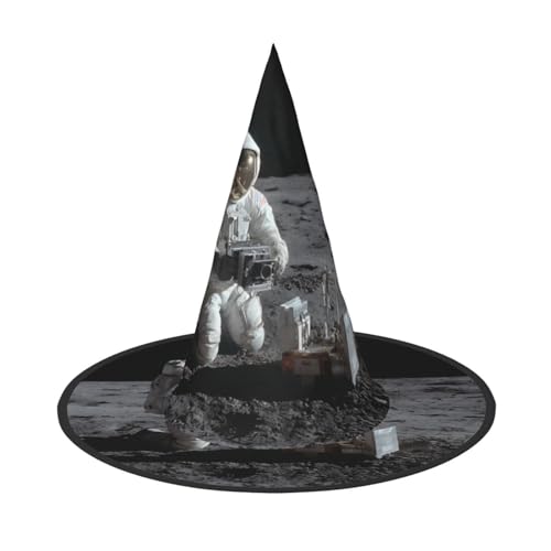 RTCVXZDSA Astronauten bei der Arbeit Halloween Hut - Volldruck-Design, bequemes Oxford-Tuch, faltbar und leicht für Partys und Rollenspiele von RTCVXZDSA