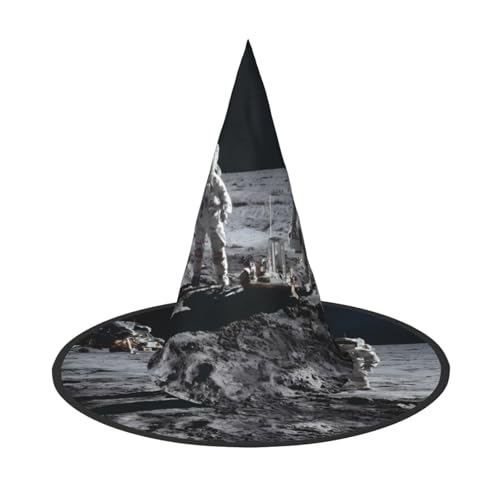 RTCVXZDSA Astronauten bei der Arbeit Halloween Hut - Volldruck-Design, bequemes Oxford-Tuch, faltbar und leicht für Partys und Rollenspiele von RTCVXZDSA