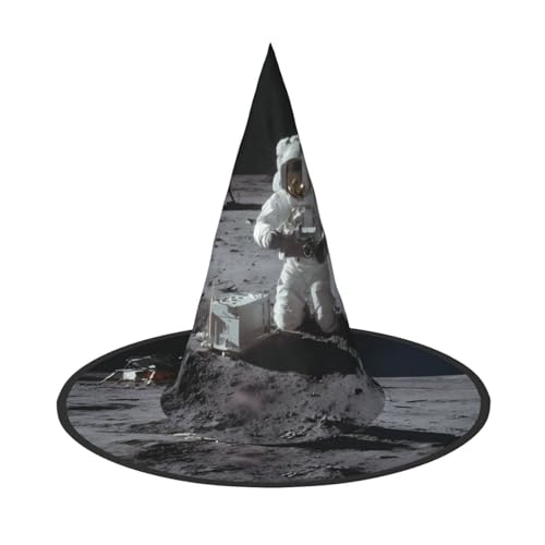 RTCVXZDSA Astronauten bei der Arbeit Halloween Hut - Volldruck-Design, bequemes Oxford-Tuch, faltbar und leicht für Partys und Rollenspiele von RTCVXZDSA