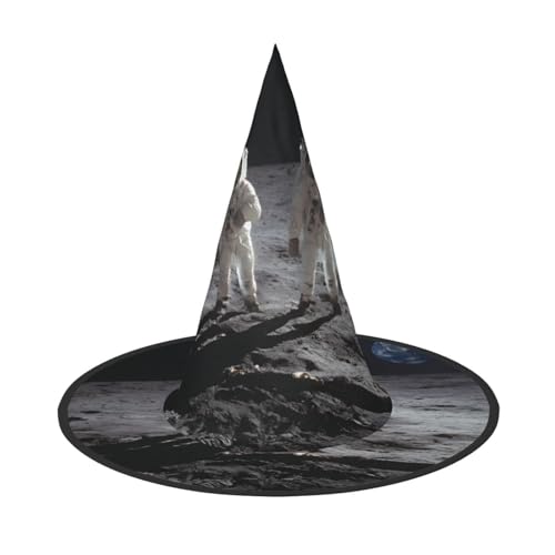 RTCVXZDSA Astronauten bei der Arbeit Halloween Hut - Volldruck-Design, bequemes Oxford-Tuch, faltbar und leicht für Partys und Rollenspiele von RTCVXZDSA