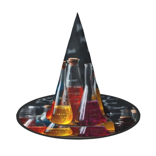 RTCVXZDSA Ausrüstung für wissenschaftliche Experimente Halloween Hut - Volldruck-Design, bequemes Oxford-Tuch, faltbar und leicht für Partys und Rollenspiele von RTCVXZDSA