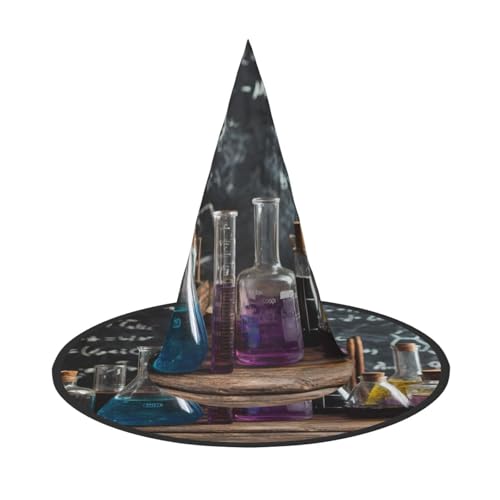 RTCVXZDSA Ausrüstung für wissenschaftliche Experimente Halloween Hut - Volldruck-Design, bequemes Oxford-Tuch, faltbar und leicht für Partys und Rollenspiele von RTCVXZDSA