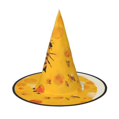 RTCVXZDSA Bienen-Halloween-Hut - Volldruck-Design, bequemes Oxford-Tuch, faltbar und leicht für Partys und Rollenspiele von RTCVXZDSA