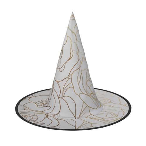 RTCVXZDSA Bunte Rosen Halloween-Hut – Volldruck-Design, bequemes Oxford-Tuch, faltbar und leicht für Partys und Rollenspiele von RTCVXZDSA