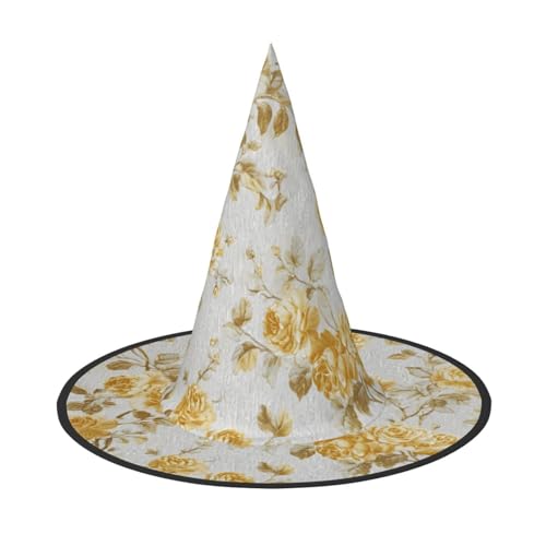 RTCVXZDSA Bunte Rosen Halloween-Hut – Volldruck-Design, bequemes Oxford-Tuch, faltbar und leicht für Partys und Rollenspiele von RTCVXZDSA