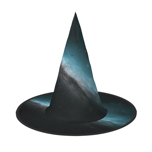 RTCVXZDSA Cosmic Starry Sky Halloween Hut - Volldruck-Design, bequemes Oxford-Tuch, faltbar und leicht für Partys und Rollenspiele von RTCVXZDSA